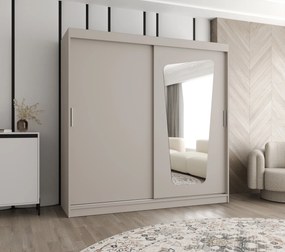 Šatníková skriňa 200 cm Mokka (kašmír). Akcia -50%. Vlastná spoľahlivá doprava až k Vám domov. 1126038