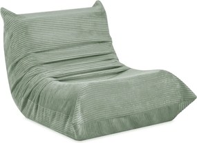 Detské ergonomické kreslo MOONI – zelená, prémiový manšester