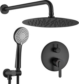 Rea Ontario, podomietková sprchová súprava s BOX montážnym systémom, čierna matná, REA-P5501