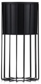 Kovový kvetináč LOFT 42x20 cm čierna