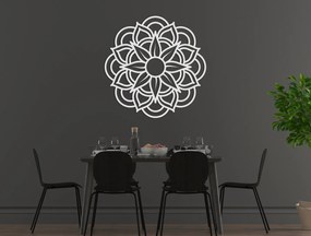 drevko 3D drevená mandala Kvet Rozmer obrazu: 44,5 x 44,5 cm, Farba dekorácie: Čierna