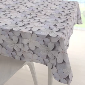 Biante Dekoračný štvorcový obrus PML-032 Designové kvety na sivom 80x80 cm