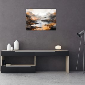 Obraz - Maľba horskej krajiny (70x50 cm)