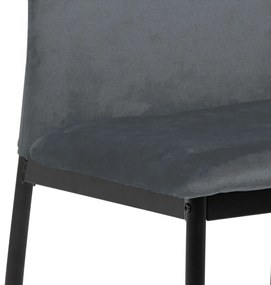Actona 4x Jedálenská stolička Demina - tmavosivá / čierna