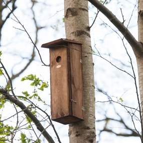 Búdka pre ďatľa Smart, 53,5x18x22 cm, drevo, hnedá