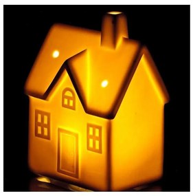 Retlux - LED Porcelánová dekorácia LED/3xLR44/teplá biela domček biela