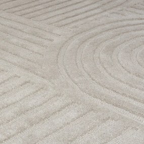 Sivý vlnený koberec Flair Rugs Zen Garden, 120 x 170 cm