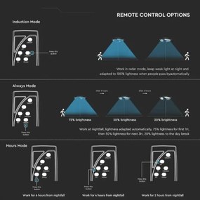 LED Solárna pouličná lampa so senzorom LED/10W/3,2V 6500K IP65+ diaľkové ovládanie