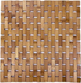 TENDANCE Predložka do kúpeľne Bambo Duckboard, 45x45 cm, hnedá