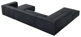 Tmavomodrá kožená rohová pohovka (ľavý roh) Madame – Windsor &amp; Co Sofas