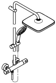 GROHE 266962431 - Sprchový systém VITALIO COMFORT 250 250 × 250 mm čierny