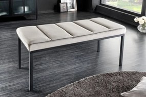 Lavica Boutique 80cm svetlosivá zamat