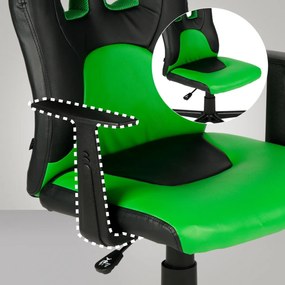 Detská kancelárska stolička Fun - Zelená