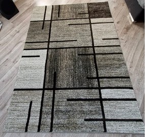 HU Béžovo-hnedý moderný kockovaný koberec Rio 685A-Beige-Fume Rozmer: 60x100 cm