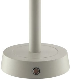 Brilliant - RAZOR dotyková stolná LED lampa, stmievateľná a nabíjateľná, LED/2,5W/5V 2700K IP44 sivá