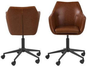 Dizajnová kancelárska stolička Norris, brandy five
