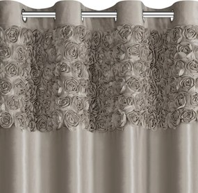 ZATEMŇOVACÍ ZÁVES NA KRÚŽKOCH EVA MINGE ROSES13 140X250 CM BÉŽOVÁ