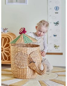 Detský kôš na hračky z vodného hyacintu v prírodnej farbe ø 35x50 cm Bobo – Bloomingville Mini