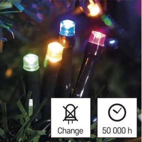 LED Vianočná vonkajšia reťaz 80xLED/13m IP44 multicolor