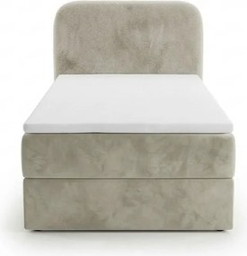 Čalúnená posteľ boxspring FORENA 90x200 cm krémová Matrac: Bonell pružinová matrac