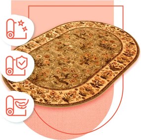 Koberec  Agnella Isfahan Olandia olivový ovál