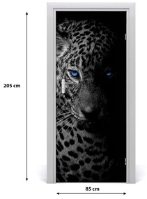 Samolepiace fototapety na dvere leopard 85x205 cm