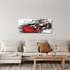 Obraz - Maľované auto v akcii (120x50 cm)