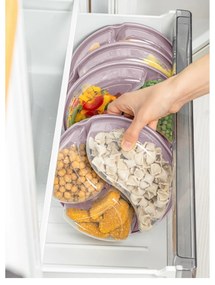 Sada 4 ks potravinových boxů LUY růžová