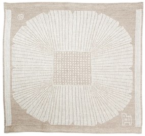 Ľanový obrus Anemone 35x35, bielo-ľanový