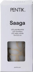 LED sviečka Saaga, zlatá