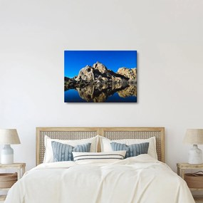 Obraz zrkadlenie skál (70x50 cm)