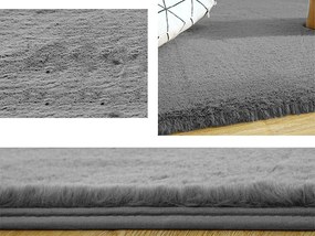 TZ Sivý obdĺžnikový koberec Rabbit Rozmer: 200x200 cm