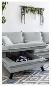 Svetlosivá rozkladacia rohová pohovka Miuform Charming Charlie, ľavý roh