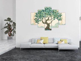 Obraz – Elegantná mozaika so stromom (150x105 cm)