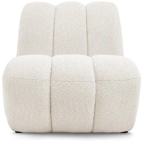 Biele kreslo z textílie buklé Janissaire – Bobochic Paris