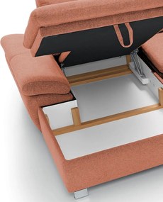 Sedacia súprava Madeira 3A, lososová látka, tvar pravé U