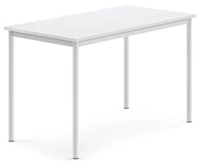 Stôl SONITUS, 1200x700x760 mm, HPL - biela, biela