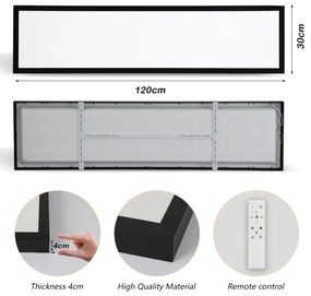 Brilagi-LED Stmievateľné kúpeľňové svietidlo FRAME SMART LED/50W/230V IP44 čierna+DO
