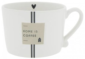 Cup White/Home is Coffee 10x8x7cm