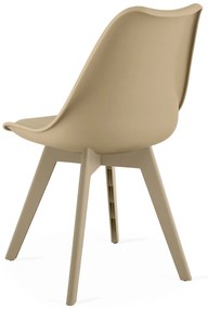 Béžová stolička BALI MARK s béžovými nohami