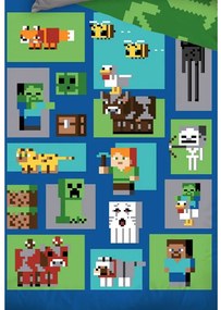TipTrade Bavlnené obliečky 140x200 + 70x90 cm - Minecraft Figure