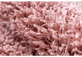 Okrúhly koberec SOFFI shaggy 5cm ružová Veľkosť: 120 cm - kruh