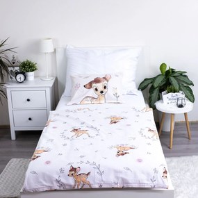 Jerry Fabrics Obliečky do postieľky 100x135 + 40x60 cm - Bambi "Beige"