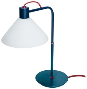 Stolová lampa v petrolejovej farbe so skleneným tienidlom (výška 44 cm) Spot – Hübsch
