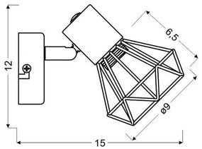 Nástenné bodové svietidlo VERVE 1xE14/40W/230V