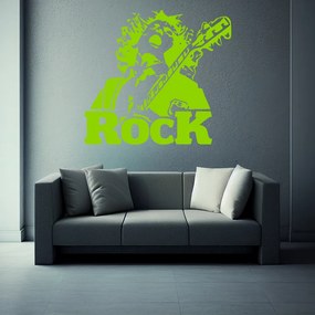Veselá Stena Samolepka Angus Young AC/DC Farba: zelená, Veľkosť: 100 x 92 cm