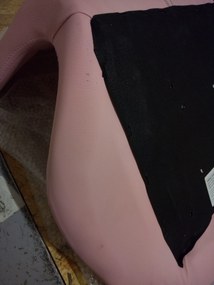 AKCIA Ružové kancelárske kreslo AVOLA z eko kože II. akosť
