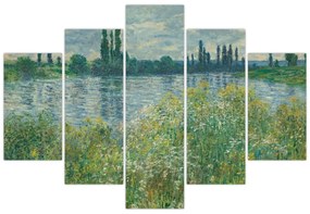 Obraz - Claude Monet, Banks of the Seine, reprodukcia (150x105 cm)
