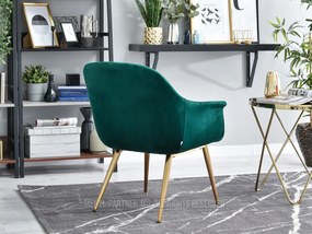 Kreslo Osmol F (zelená + zlatá). Akcia -15%. Vlastná spoľahlivá doprava až k Vám domov. 1110368