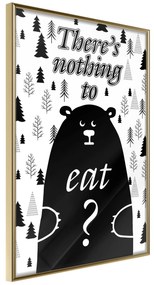 Artgeist Plagát - There's Nothing To Eat? [Poster] Veľkosť: 30x45, Verzia: Čierny rám s passe-partout